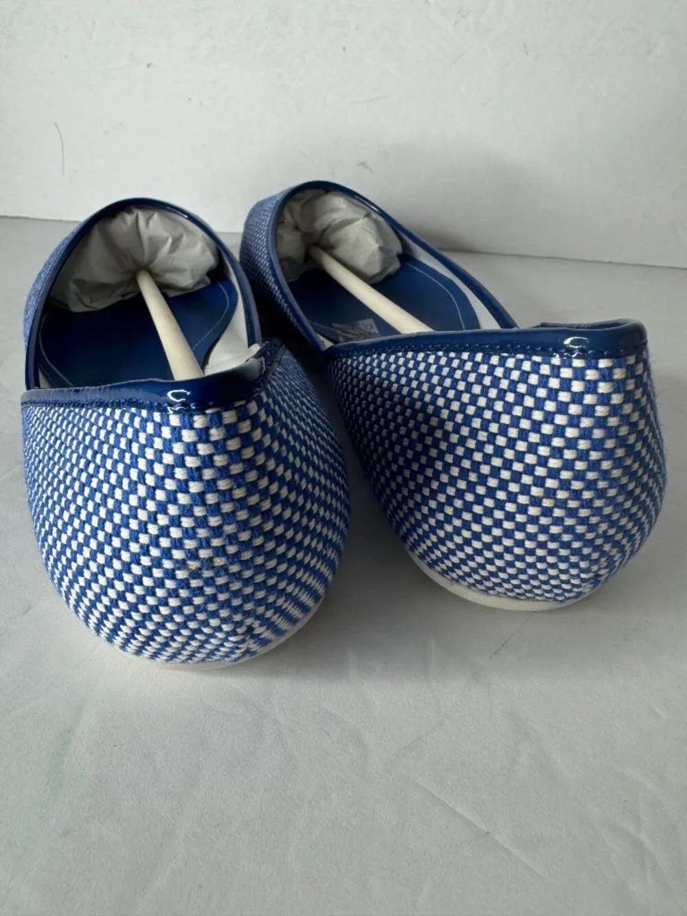 Hogan Scarpe Ballet Flats Coquette Shoes Donna Blue White Womens EU 39 US 9 NIB